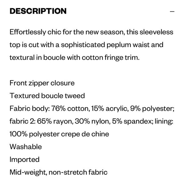 BCBGMAXAZRIA Ruffle Zip Up Marbled Fringe Black Vest Top Shirt – Large - Picture 15 of 15